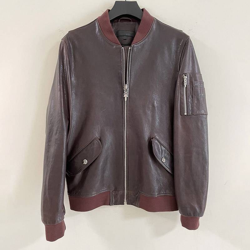 Very popular! CHROME HEARTS JJ DEAN Leather Jacket CH Replica Kuq73828