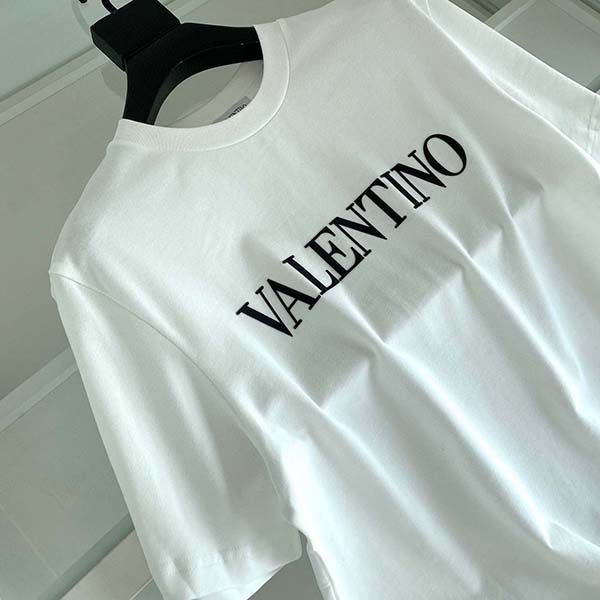 Popular all over the world? Valentino copy embroidered jersey T-shirt Vud95231