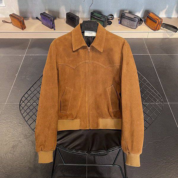 Celine Outerwear Leather Blouson Replica Suede Cei75509