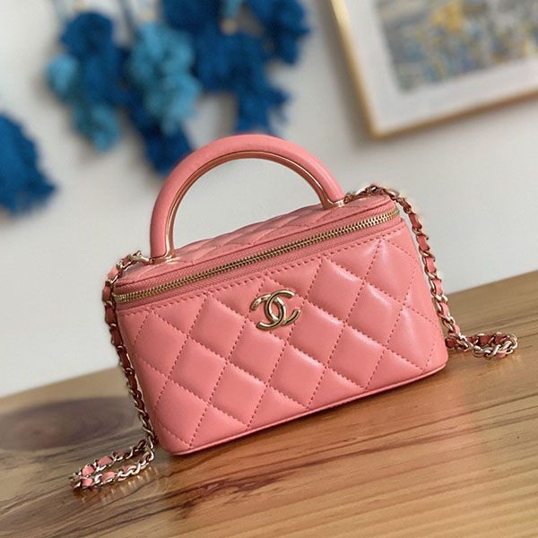 21-22AW Chanel Vanity Navy Champagne Gold Replica sha37369 21-22AW Chanel Vanity Navy Champagne Gold Replica sha37369