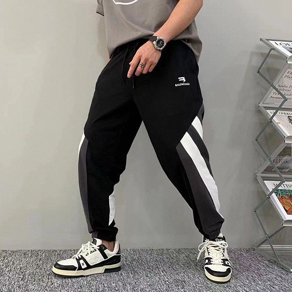 Very popular!! New color Balenciaga black cotton mid-rise baggy pants fake bah69440