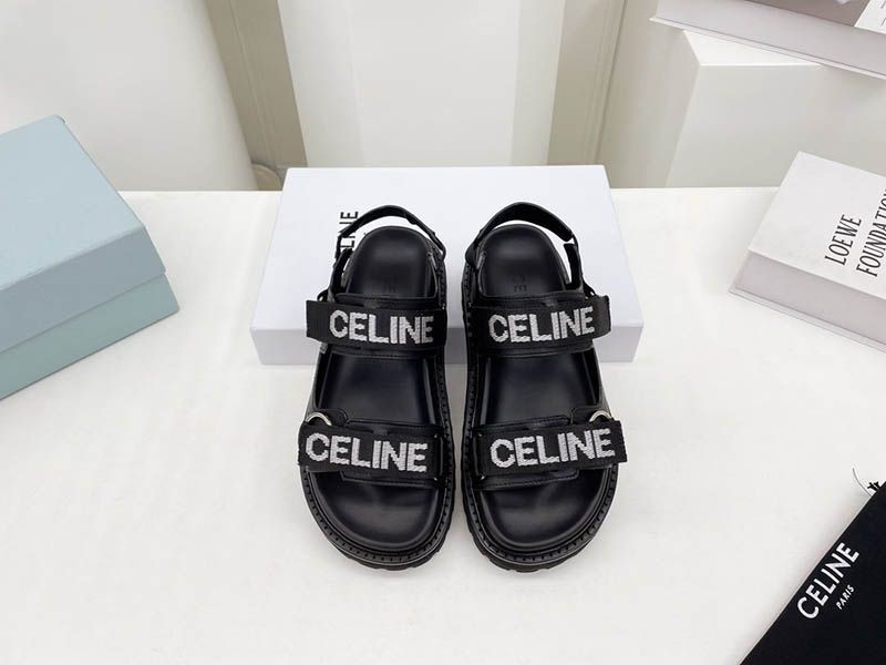 Best Price Challenge Celine Bulky Outdoor Sandals in Calfskin Ceq77434