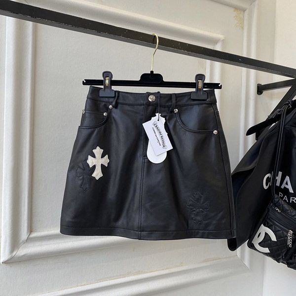 Chrome Hearts Lambskin Leather Skirt Not Available in Japan Replica Kua21742