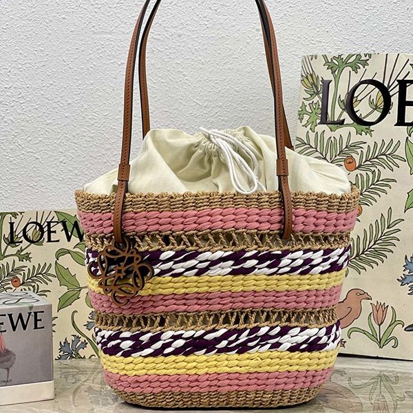 The hot topic! Loewe basket tote glass & calfskin copy low74366