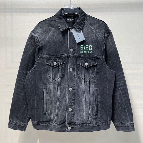 Balenciaga logo 520 series denim jacket copy bam52898