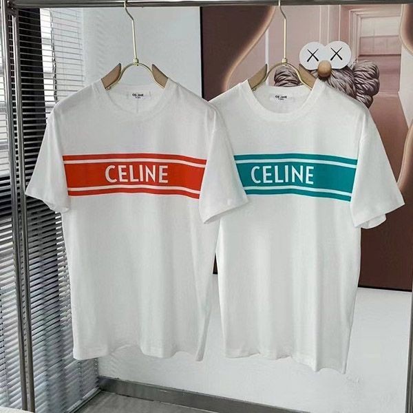 Celine logo loose T-shirt in cotton jersey in two colors Ced15675 Celine logo loose T-shirt in cotton jersey in two colors Ced15675