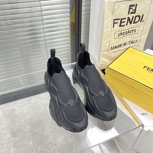 Comfortable Fendi Flow Black Running Sneakers Replica fec01480
