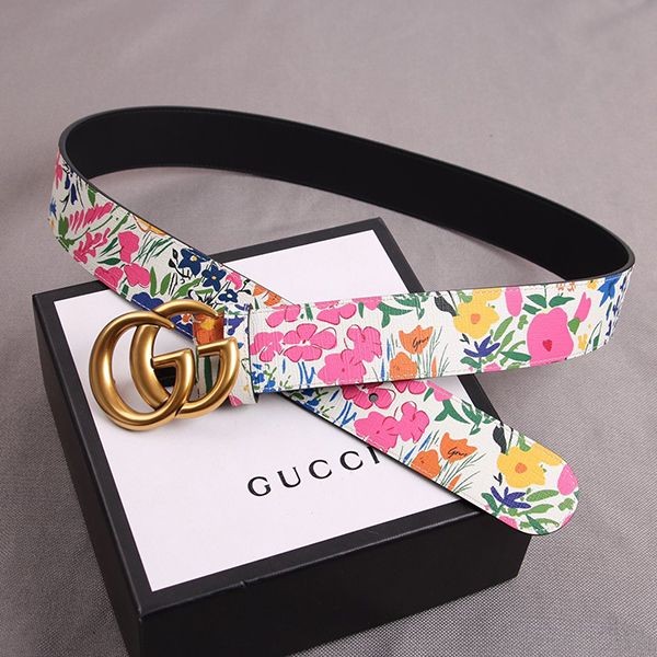 Very popular worldwide? Gucci GG print interlocking buckle belt replica, 2 sizes gup58496