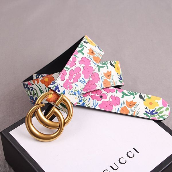 Very popular worldwide? Gucci GG print interlocking buckle belt replica, 2 sizes gup58496