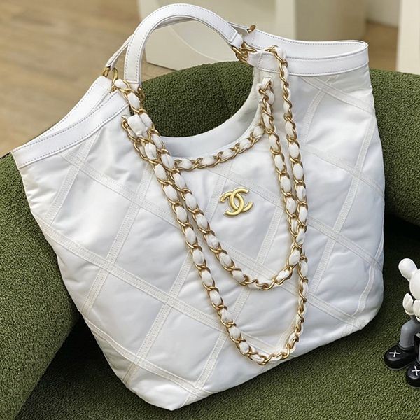 Hard to find fake Chanel maxi shopping bag with CC mark nylon shr98938