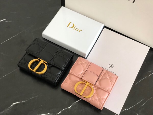 Cute Dior Oblique Caro Tri-fold Wallet ☆ 3 colors dev45786