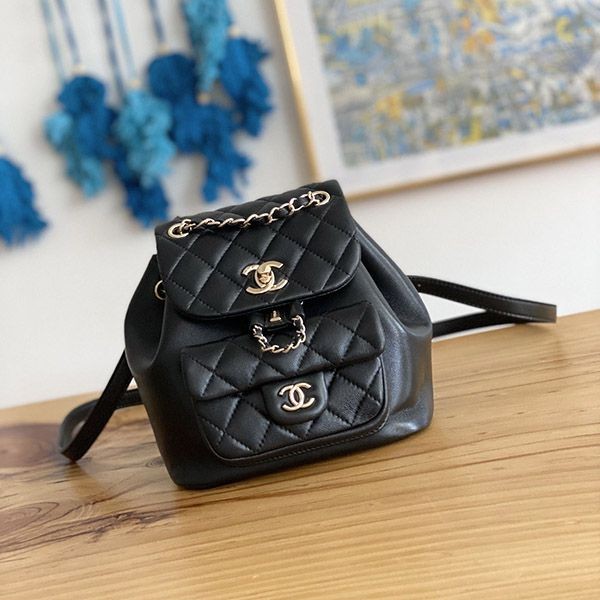 Sold out Chanel backpack replica black sha33645