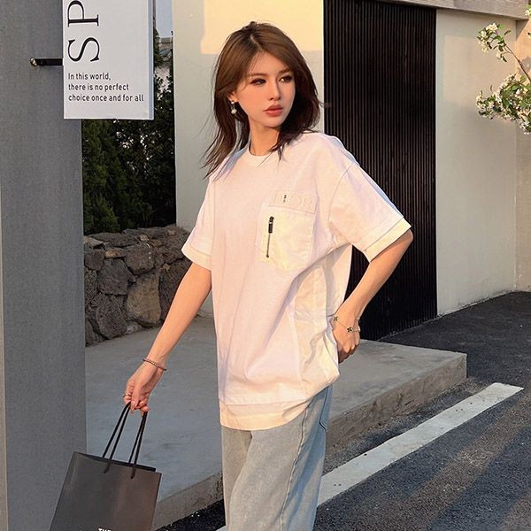 Very popular Dior x Sacai replica ★ White oversized T-shirt 213J642A0554_C080 Very popular Dior x Sacai replica ★ White oversized T-shirt 213J642A0554_C080