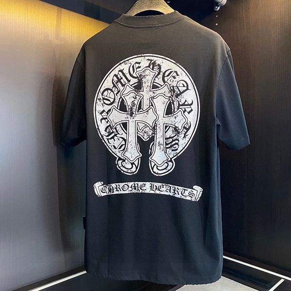 Best Price Challenge Chrome Hearts Replica Tee Horseshoe T-shirt Black Kuk17309