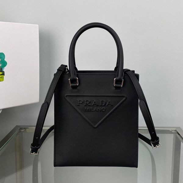 Very popular Prada small logo shoulder bag replica 1BA331VOOOASKF0009