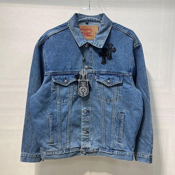 Chrome Hearts Back Logo Denim Jacket Replica Kut12771