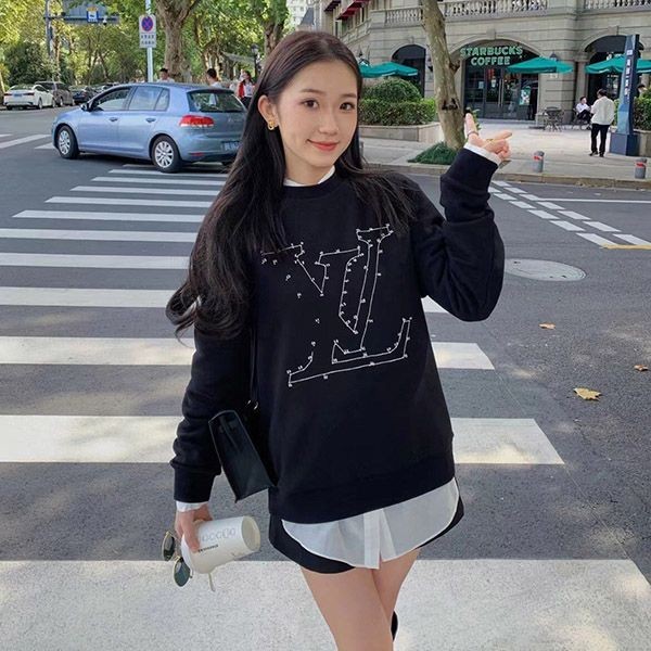 Louis Vuitton Replica LV Logo Stitch Print Sweatshirt 1A96KW