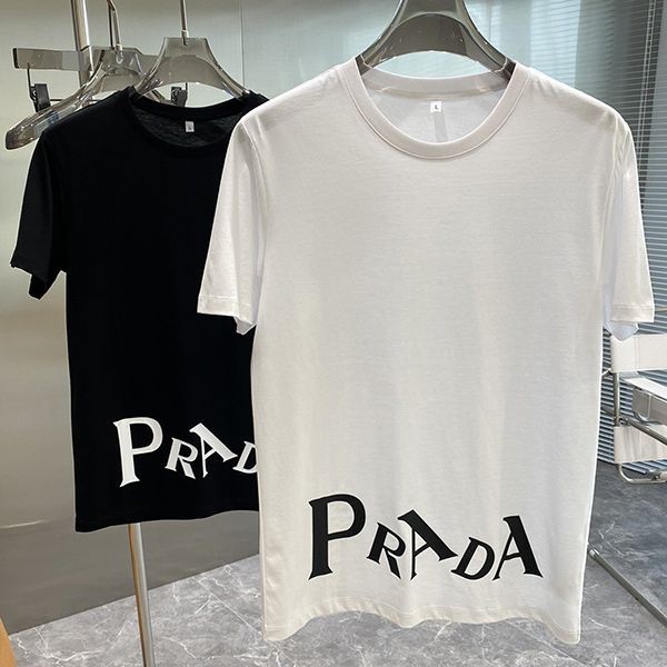 Popularity rising Prada logo cotton T-shirt replica pur38879