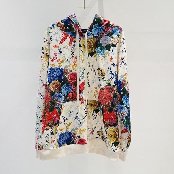 ★Popular in Japan! Louis Vuitton Flower Graphic Hoodie Replica vuy51982