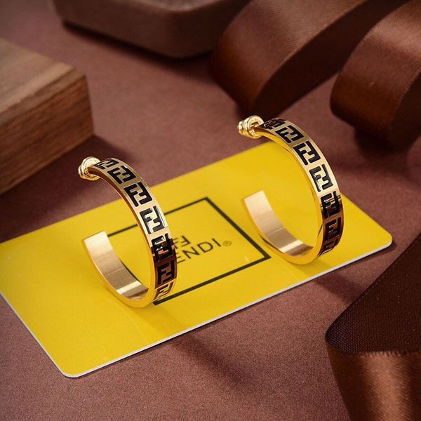 21-22AW Fendi FF F is Fendi earrings fake feb20198