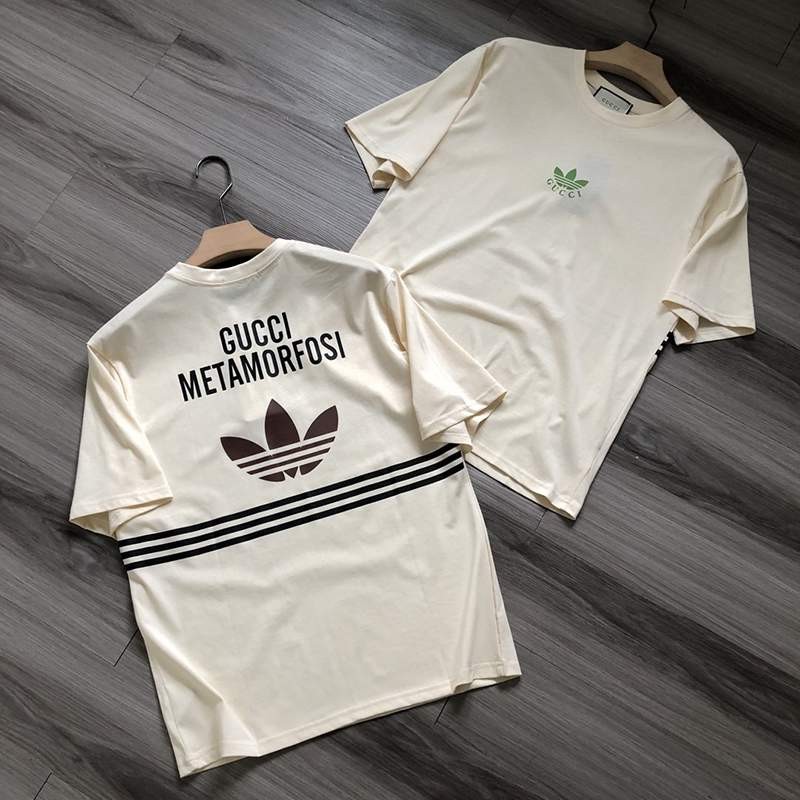 Limited edition ☆ Rare Gucci Adidas T-shirt replica [Tracking included]