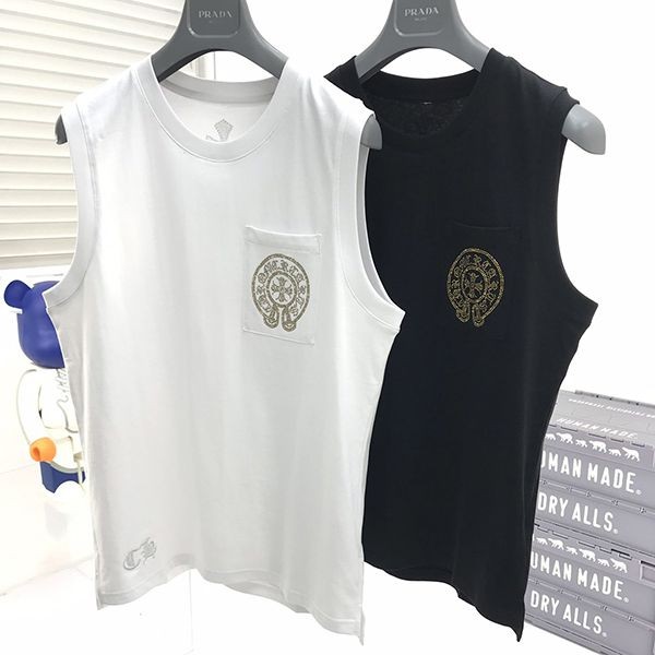 ☆Super popular☆Chrome Hearts Triple Cross Logo Tank Top Replica Kul43860