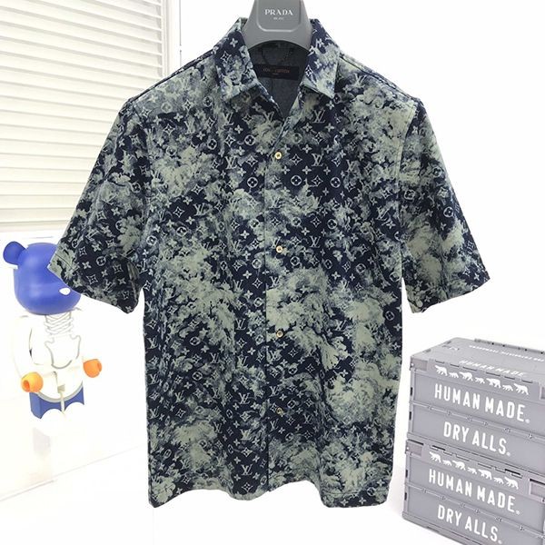 Louis Vuitton Monogram Bandana Replica Short Sleeve Shirt vub22332