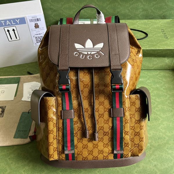 Sure to sell out [Collaboration] Adidas x Gucci Replica GG Monogram Backpack 495563UVSHT7269