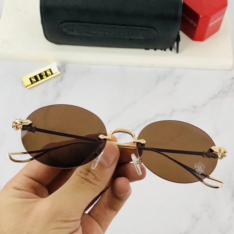 Love at first sight? Chrome Hearts Glasses Replica Sunglasses New 3 Colors Kup85040