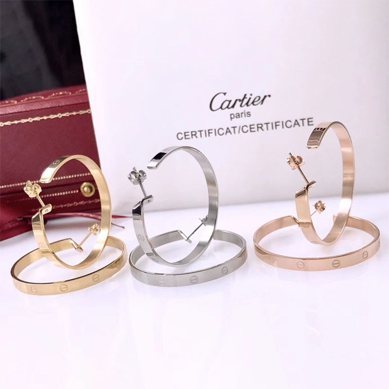 New for Spring/Summer: Cartier LOVE Earrings, Replica, 3 Colors, kad13628