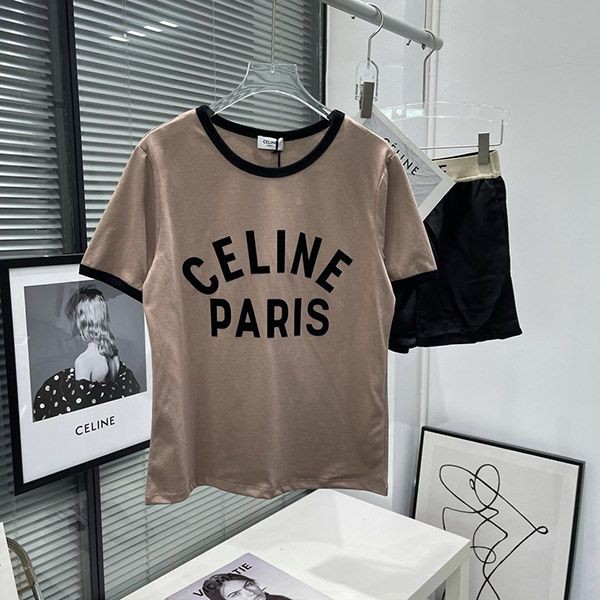 Very popular! Celine PARIS boxy T-shirt Cei06207 Very popular! Celine PARIS boxy T-shirt Cei06207