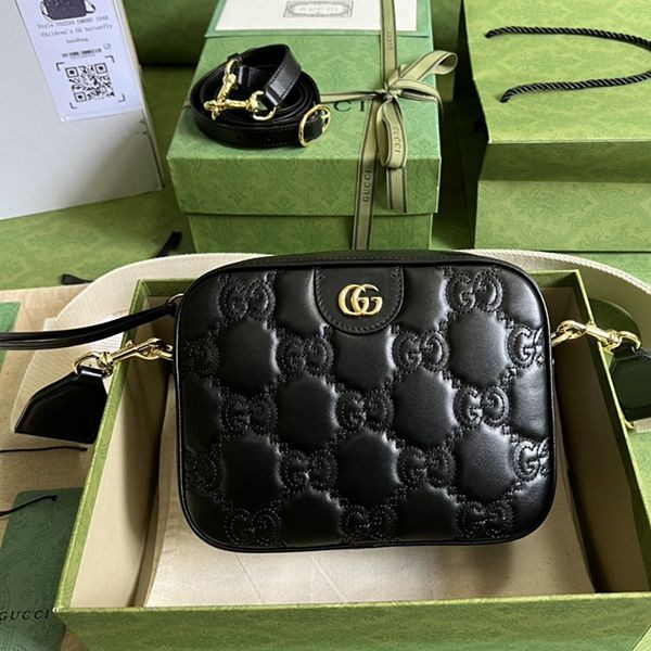 Very popular: Gucci replica GG quilted leather shoulder bag gux43328
