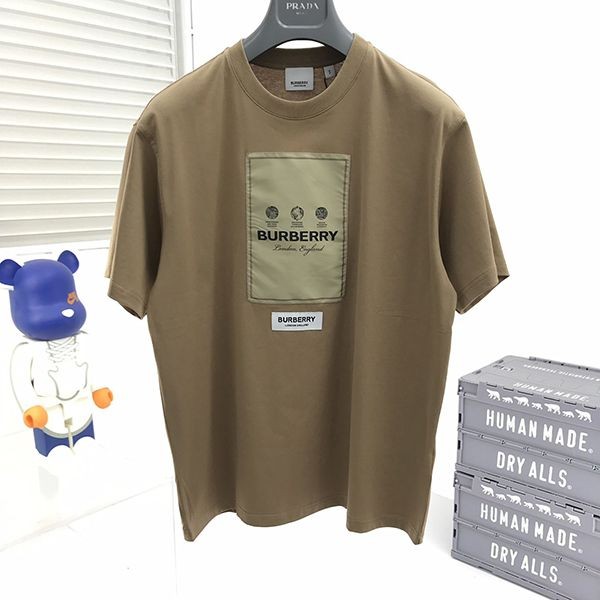 Burberry label applique cotton T-shirt not available in Japan, fake 80571211