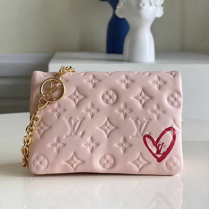 Limited Edition ★ Louis Vuitton Pochette Coussin Pink Replica M80834