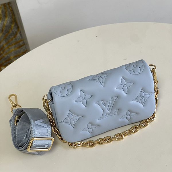 Love at first sight?? Louis Vuitton ★ Wallet on Strap Bubble Glam Leather Replica M81399