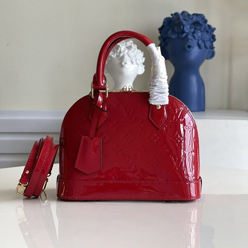 Free shipping Louis Vuitton Replica Monogram Patent Leather Alma BB vuv90351
