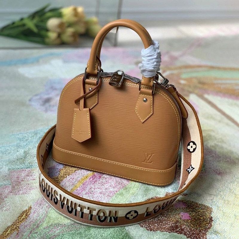 Eye-catching color Louis Vuitton LV Alma BB Gold Honey Copy M57540