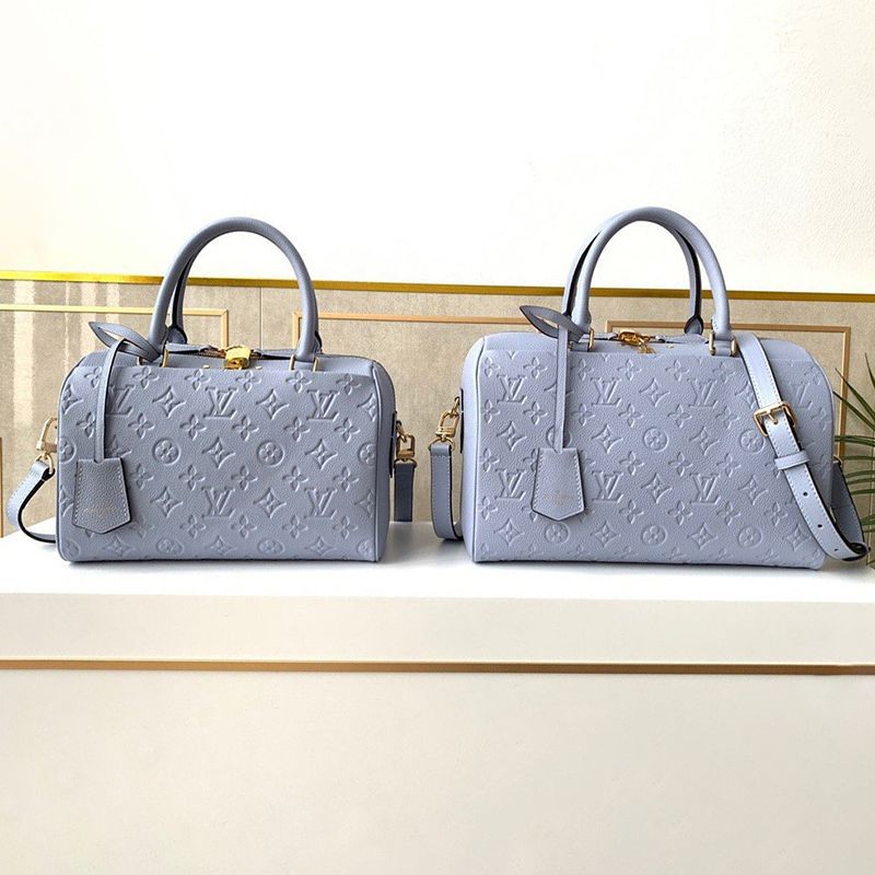 Hard to find Louis Vuitton Speedy Bandouliere 25/30 copy ★ Lavender Empreinte handbag vus02909