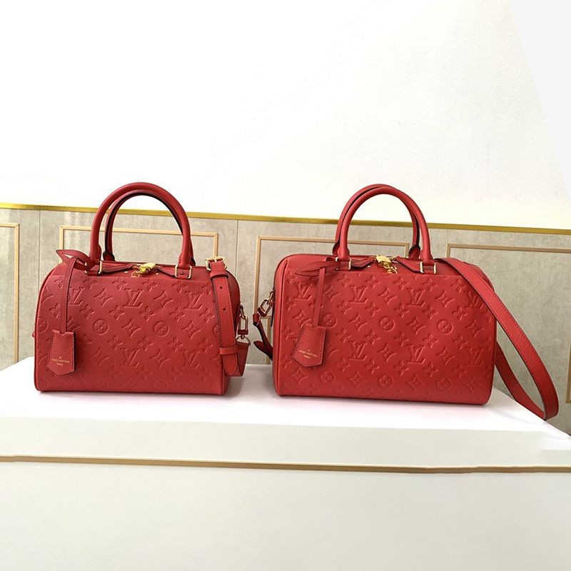 21-22AW Louis Vuitton Speedy Bandouliere 25/30 Replica ★ Red Empreinte Handbag vux58093