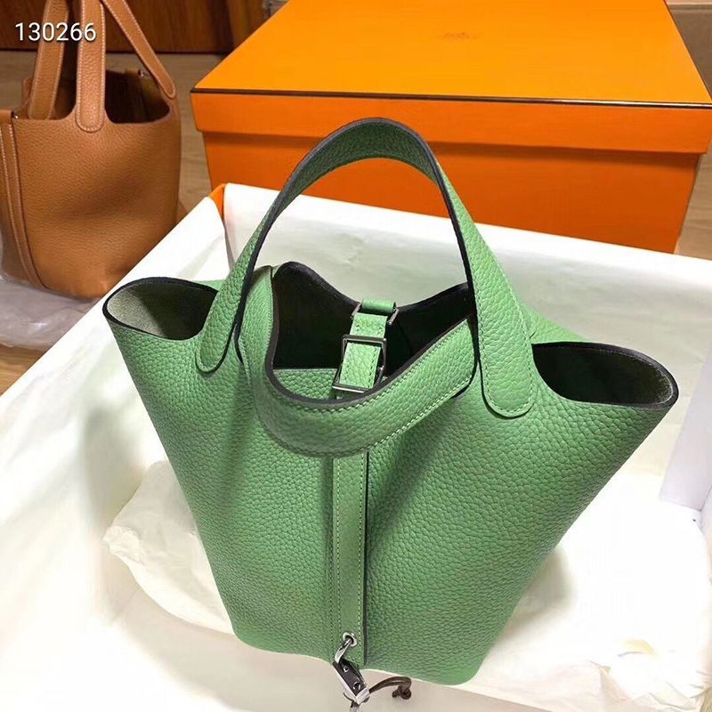 Hermes Picotin Lock Replica Clemence Silver Hardware HE26052