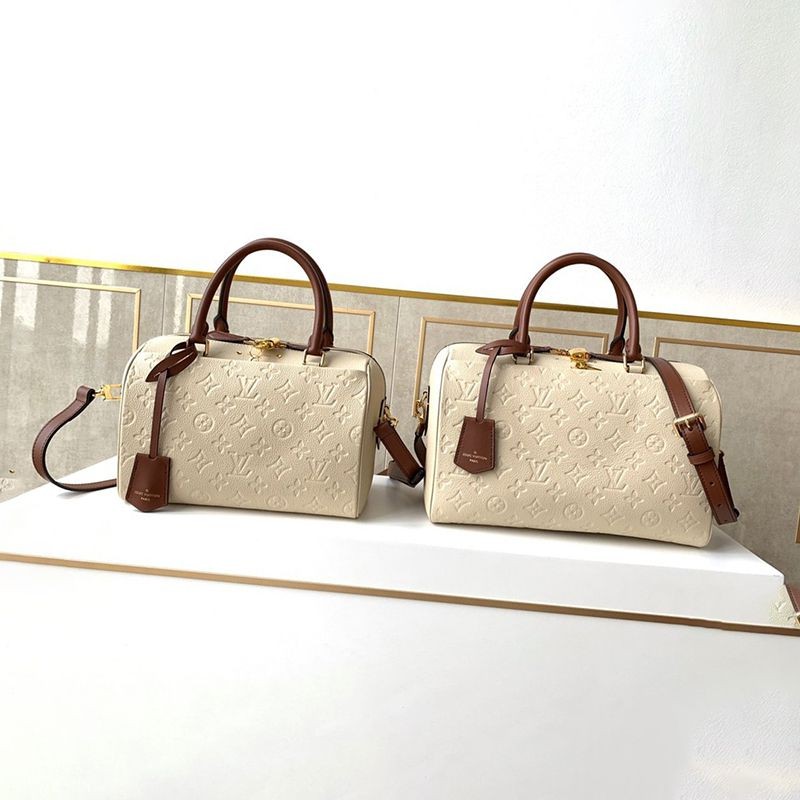 ★Tax/Shipping included★Louis Vuitton Speedy Bandouliere 25/30 Replica★M44736 Crème Caramel Empreinte Handbag