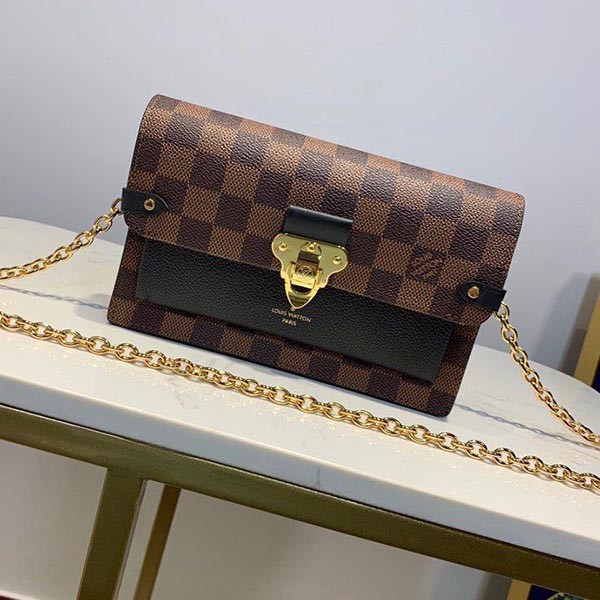 Very popular Louis Vuitton wallet replica new Damier Vavant chain N60221