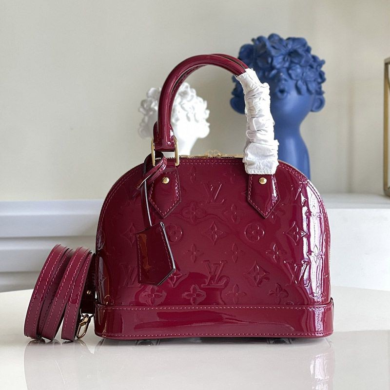 Rare Louis Vuitton Monogram Patent Leather Replica Alma BB vul59812