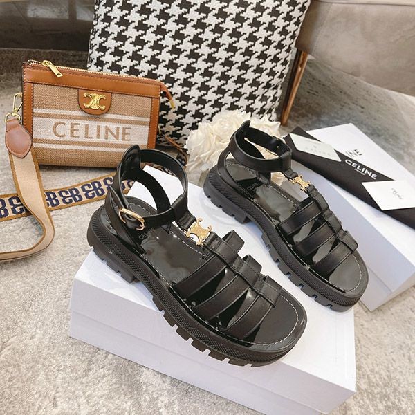 Very popular! ■Celine■ Triomphe chunky sandals replica 343593023C38NO