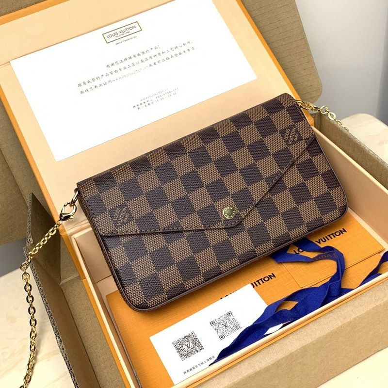 Very popular: Louis Vuitton replica bag Pochette Felicie Damier N63032