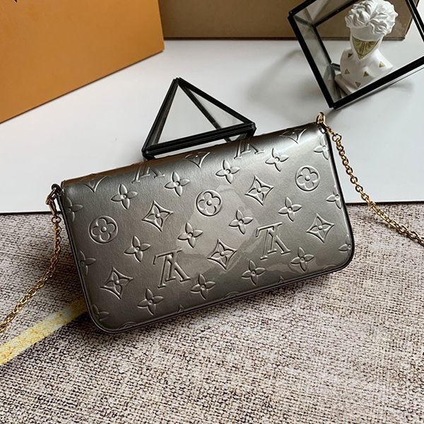 No customs duties Louis Vuitton shoulder bag replica Monogram Empreinte Pochette Felicie bag M68648