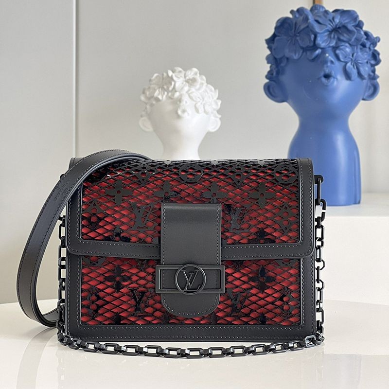 Louis Vuitton Dauphine MINI replica shoulder bag Monogram red 2 sizes vum42972