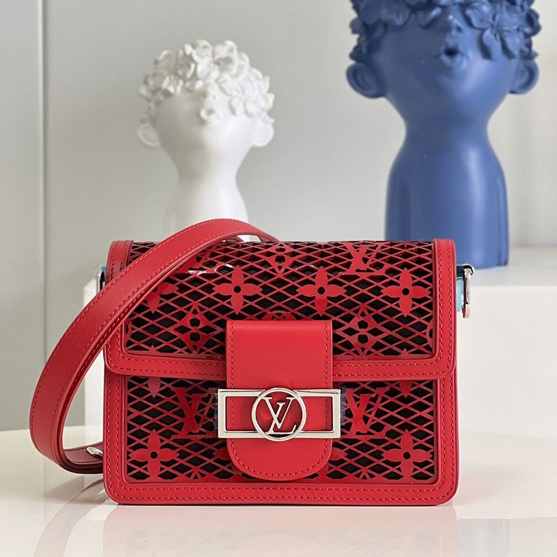 21-22AW Louis Vuitton Dauphine MINI Replica Shoulder Bag Monogram Red 2 Sizes M20359 21-22AW Louis Vuitton Dauphine MINI Replica Shoulder Bag Monogram Red 2 Sizes M20359