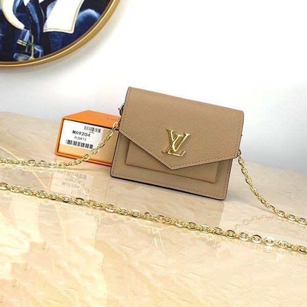 Louis Vuitton Wallet Replica Shoulder Bag Taiga Pochette My Lock Me MINI Greige M69204 Louis Vuitton Wallet Replica Shoulder Bag Taiga Pochette My Lock Me MINI Greige M69204