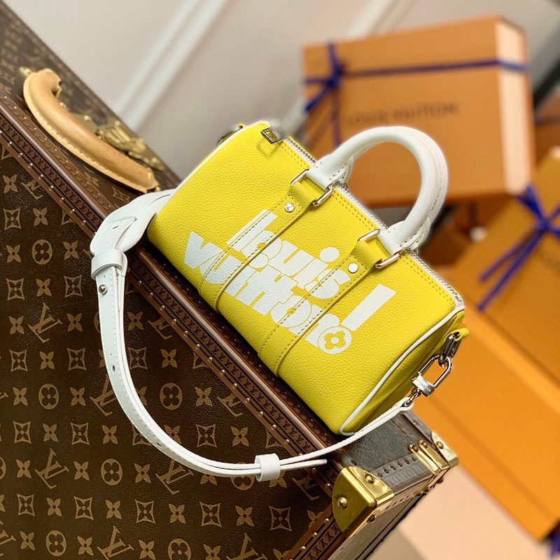 21-22AW Louis Vuitton Shoulder Bag Replica Keepall XS Yellow M80842